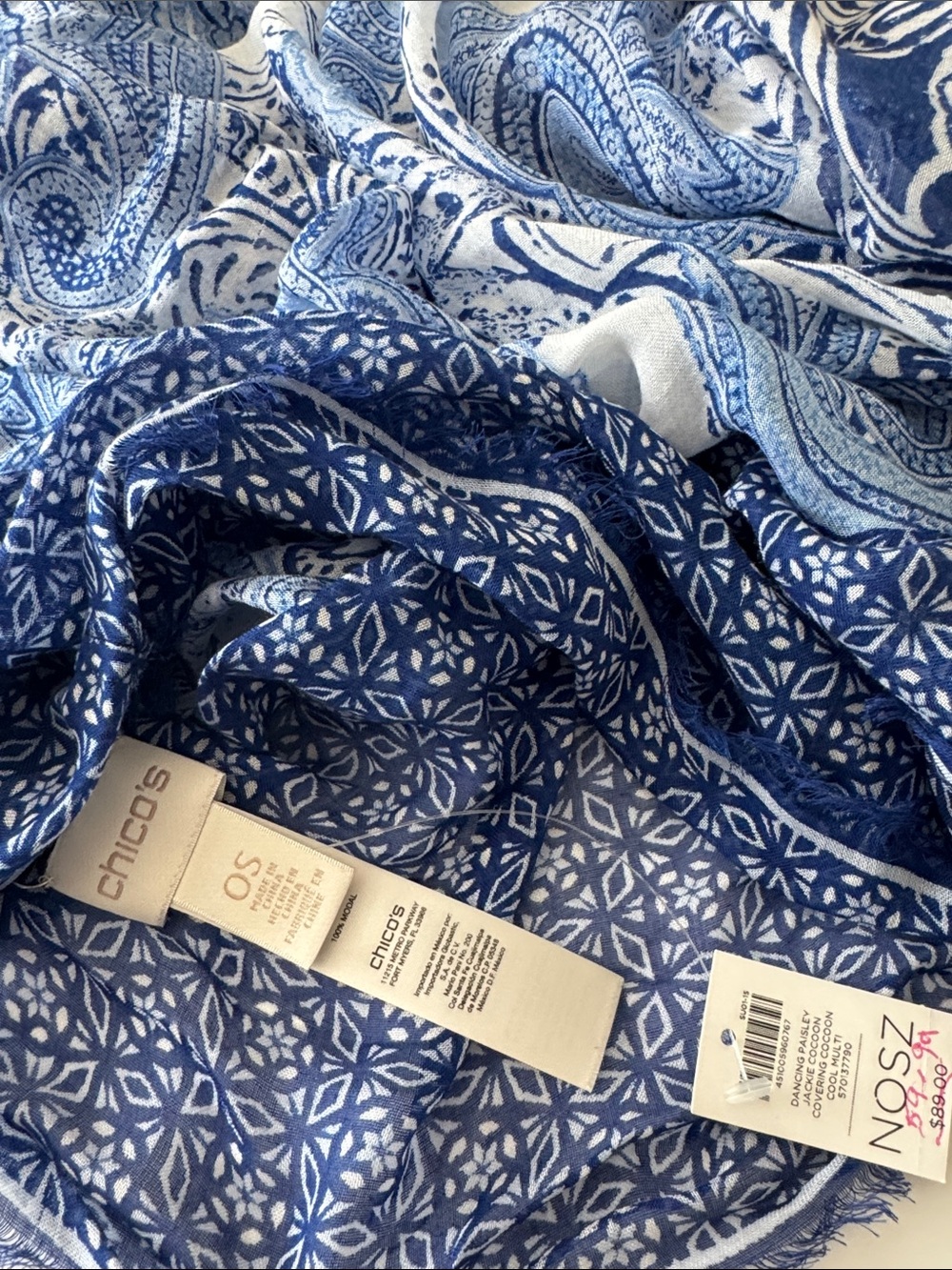 Chico's Dancing Paisley Jackie Cocoon Covering Kimono OS NWT